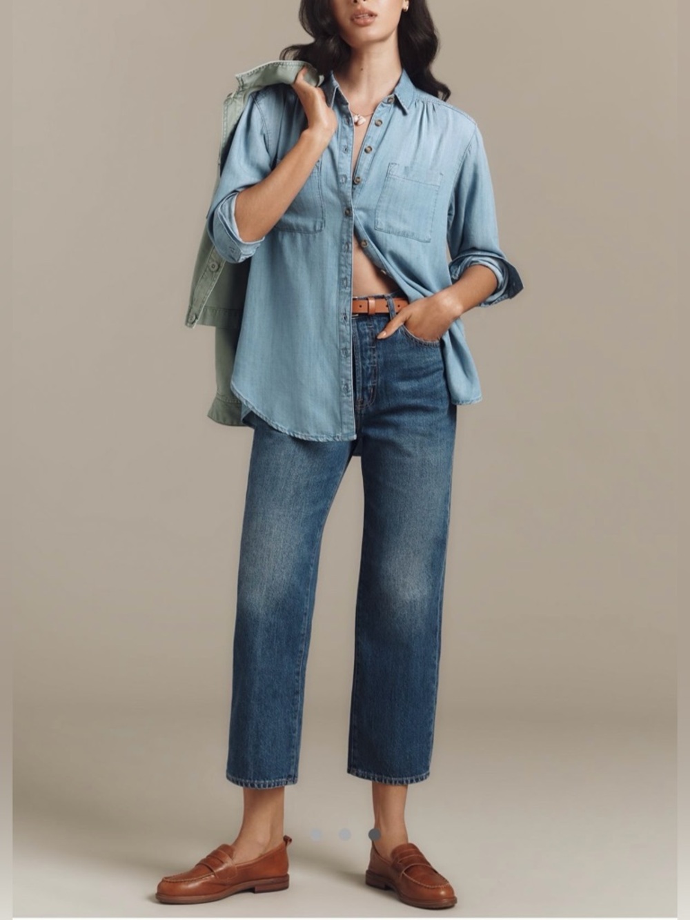 Anthropologie The Hadley Relaxed Button-down Shirt by Pilcro NWT!